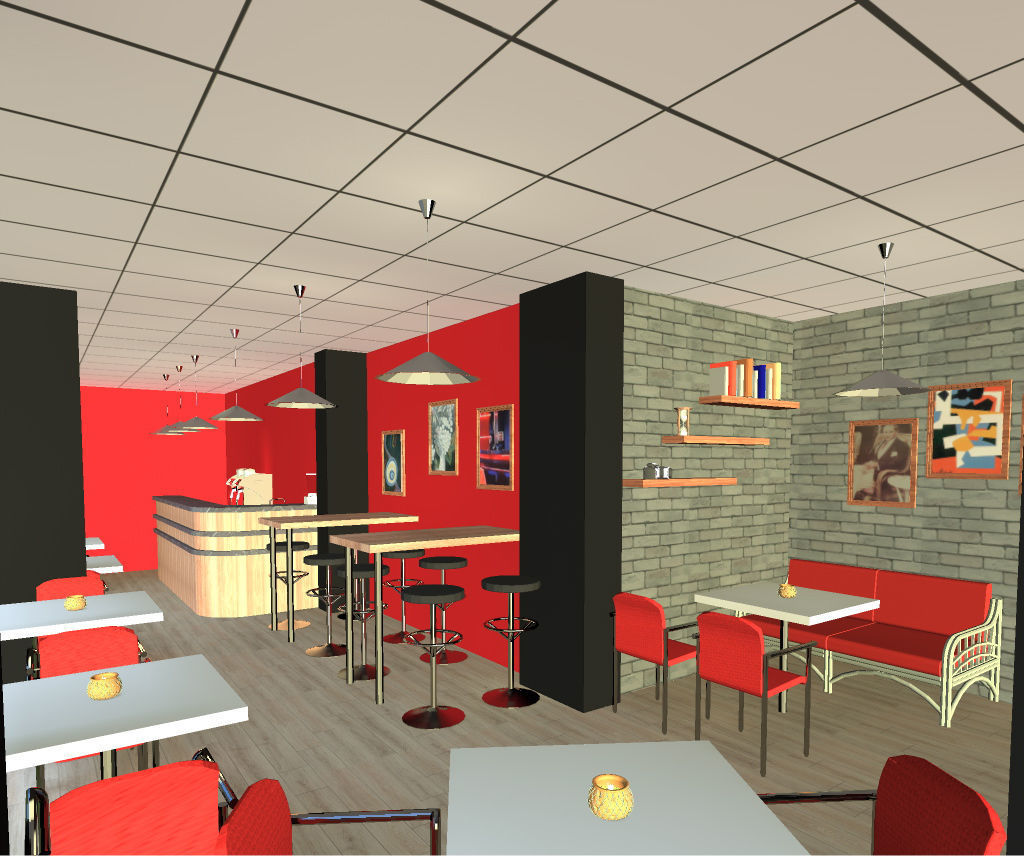 Mini Cafe Redd 3D model_1