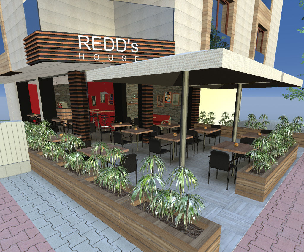 Mini Cafe Redd 3D model_2