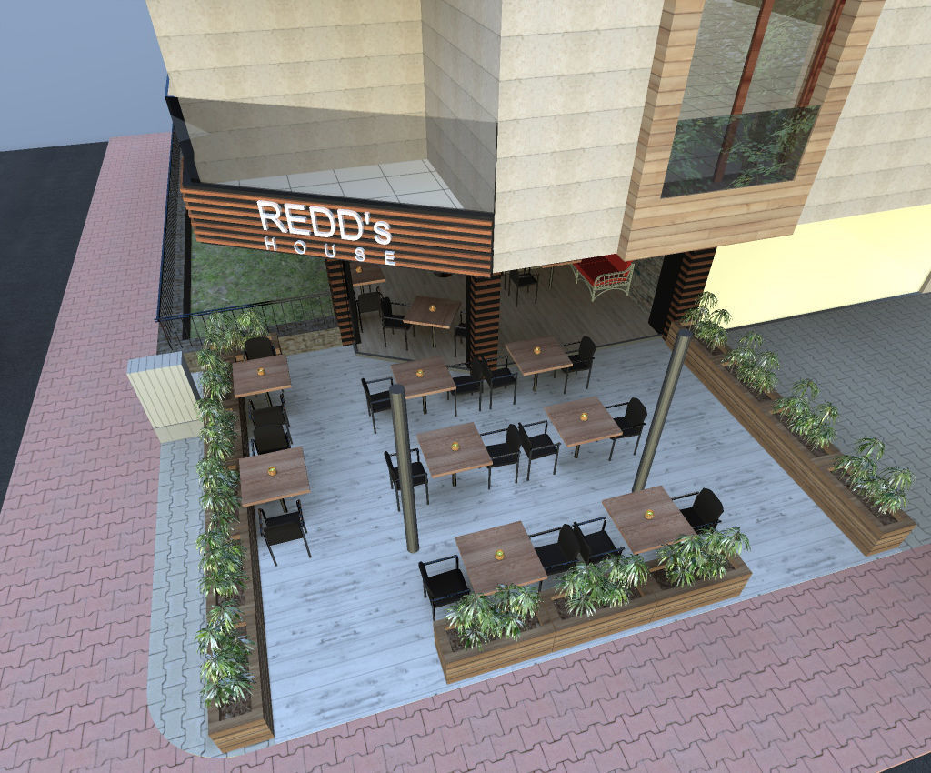 Mini Cafe Redd 3D model_5