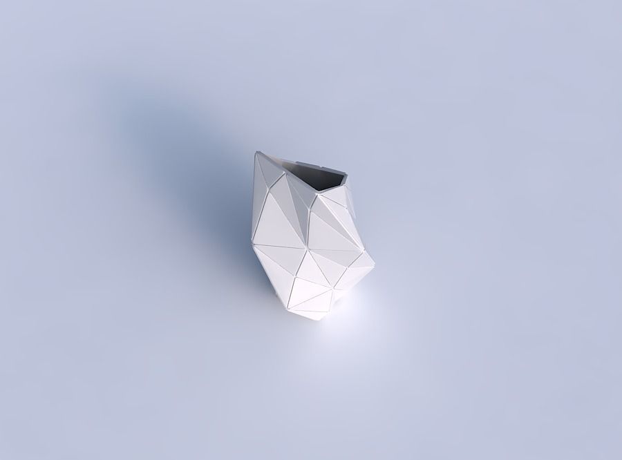 Vase twisted bent quadratic with triangle plates 3D print model_1