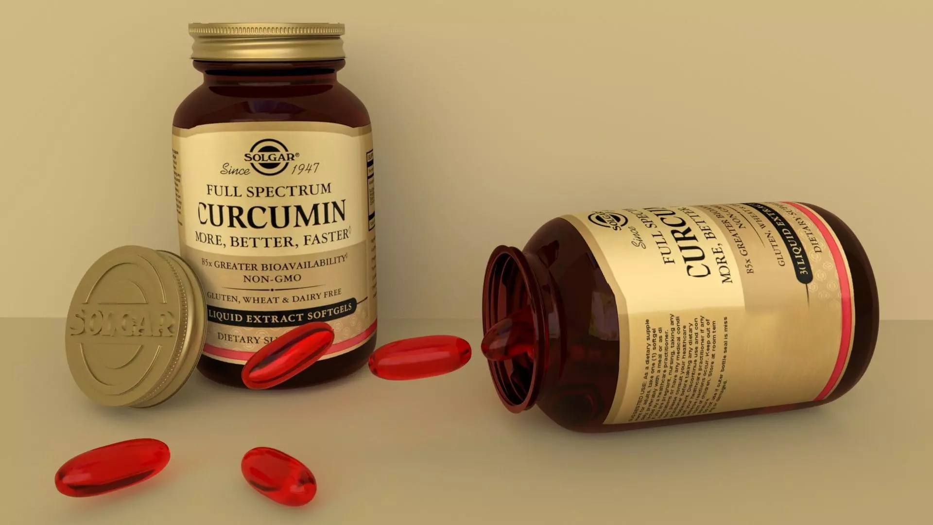 Solgar supplement bottle 3D model_0