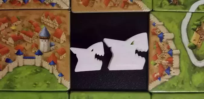 Shark Meeple Board Game Piece 3D print model