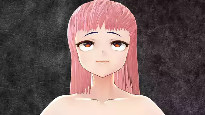 3d Model Anime Hentai Anime Long Hair Pink Sexy