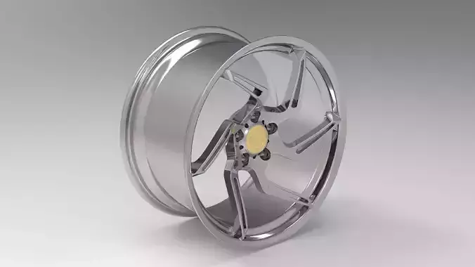 Custom-Rim-Wheel-AB4 silver wheel 3D print model