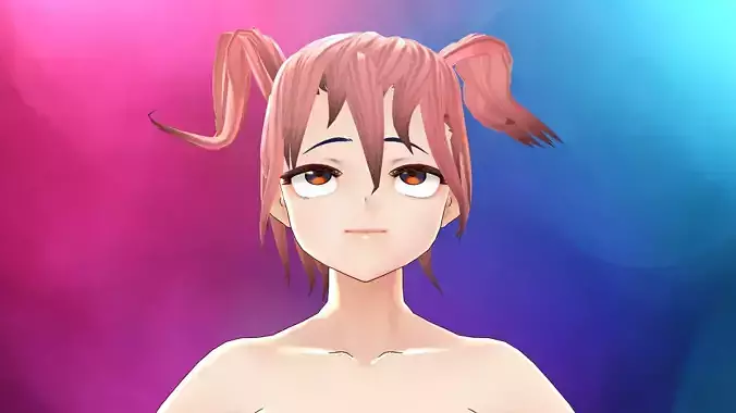 3d anime girl with hair tail pink hentai