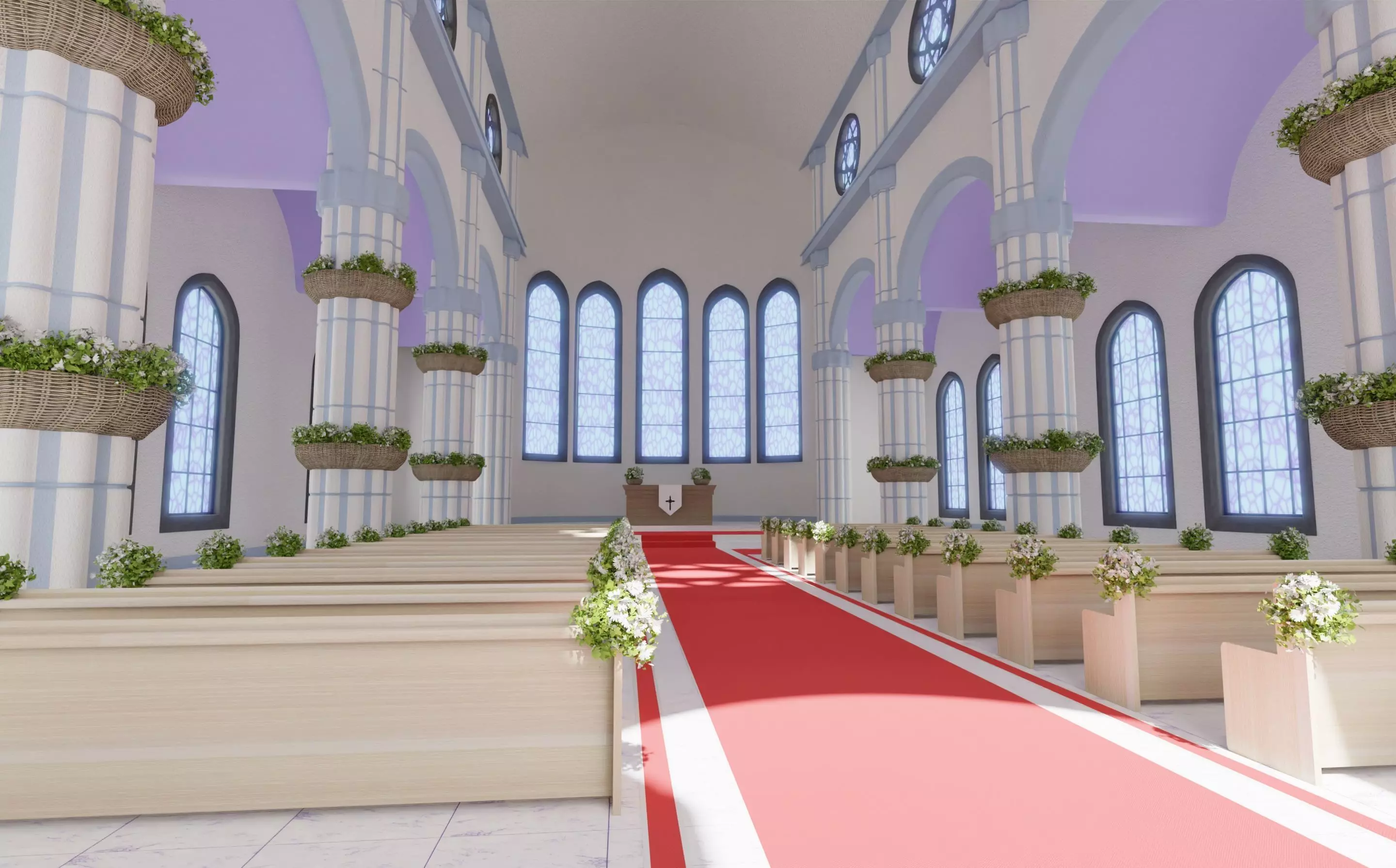 Toon Church Low-poly 3D model