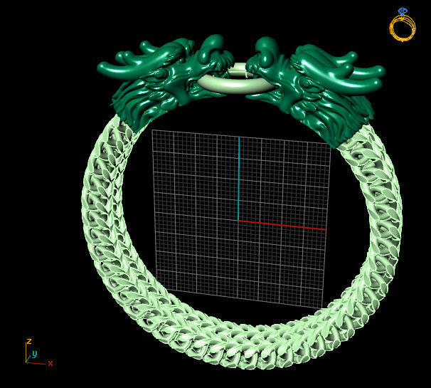 dragon bracelet 3D print model_1