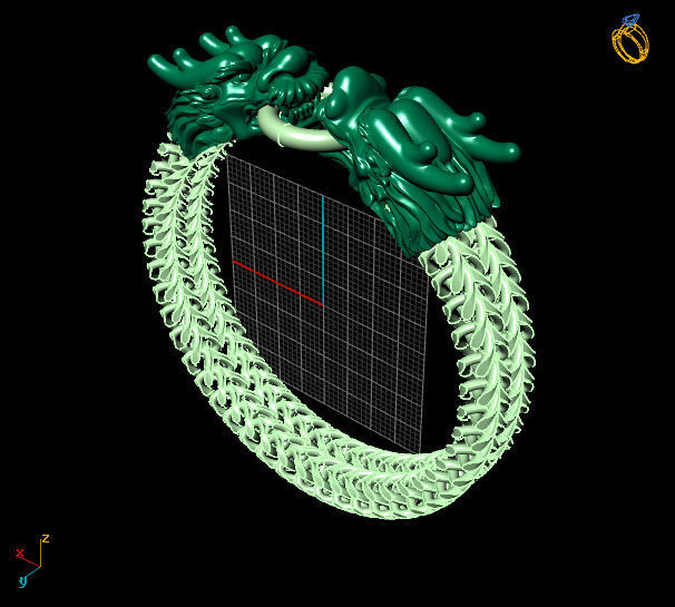 dragon bracelet 3D print model_3