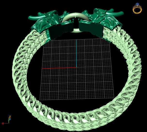 dragon bracelet 3D print model_2