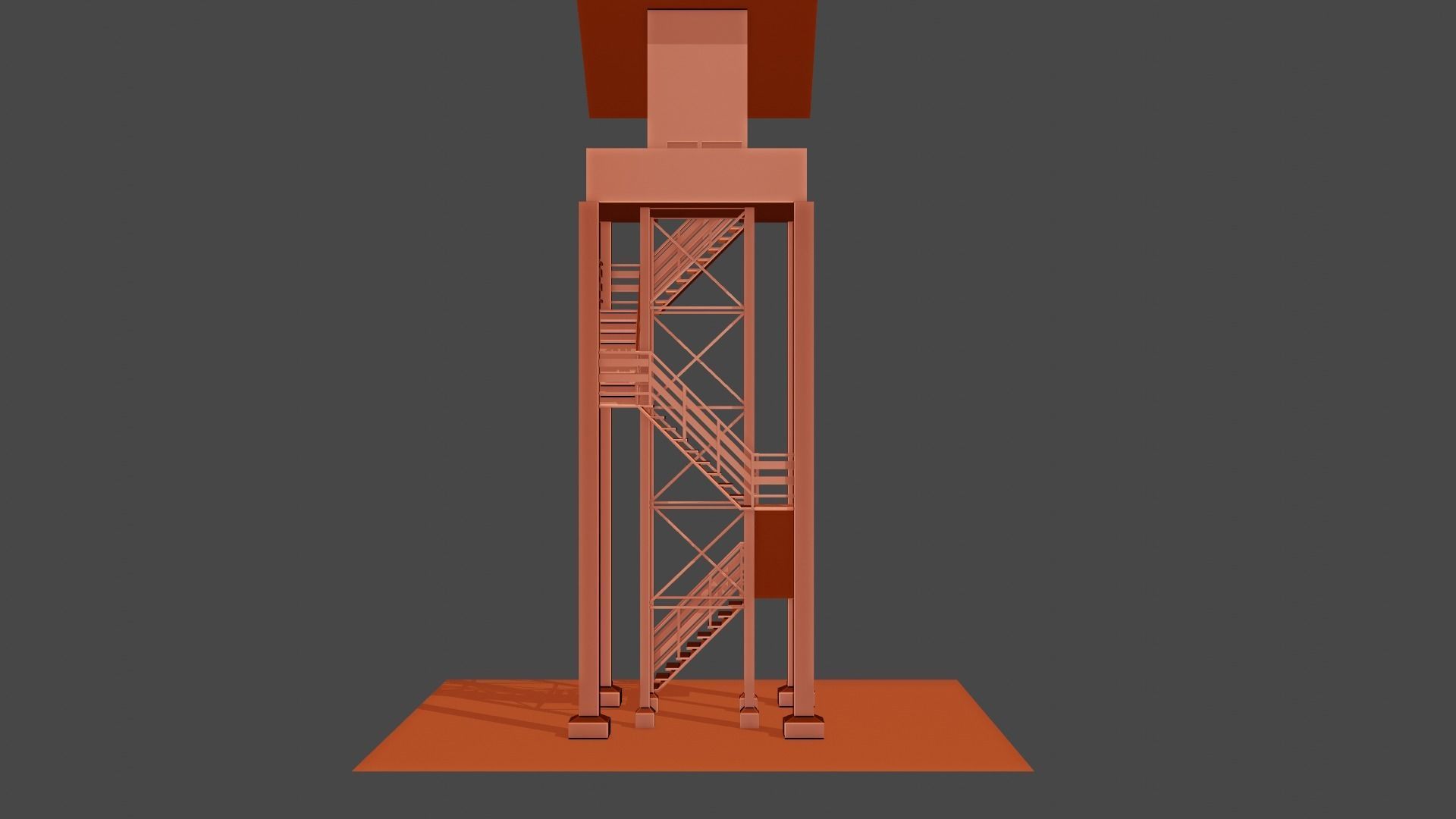 Defence Tower lowpoly 3D Low-poly 3D model_2