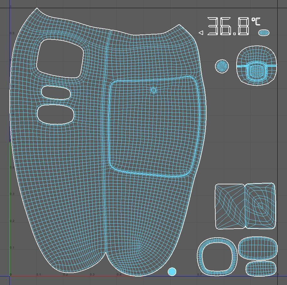Digital thermometer Laser  3D model_15