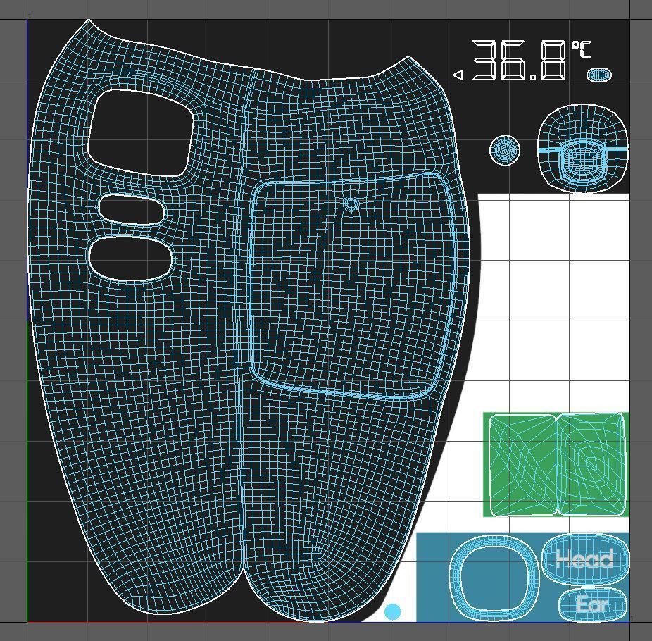 Digital thermometer Laser  3D model_16