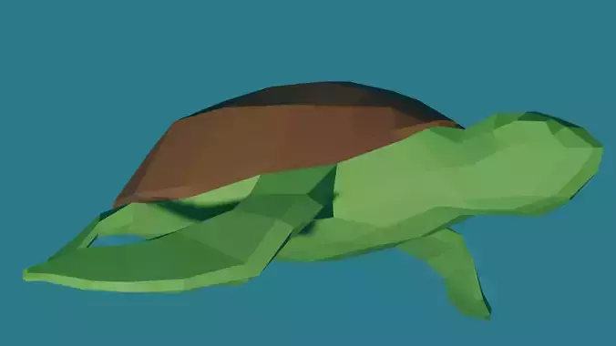 Turtle Free low-poly 3D model