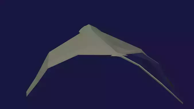 Stingray paper airplane Free low-poly 3D model