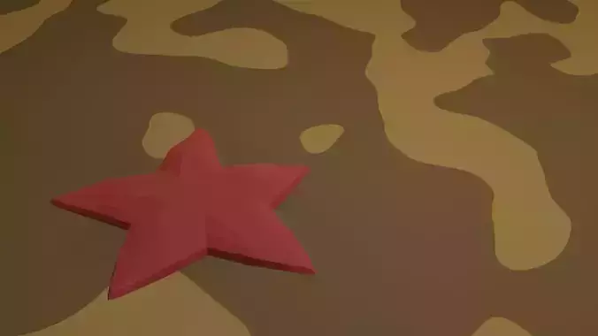 StarFish star in camouflage Free low-poly 3D model