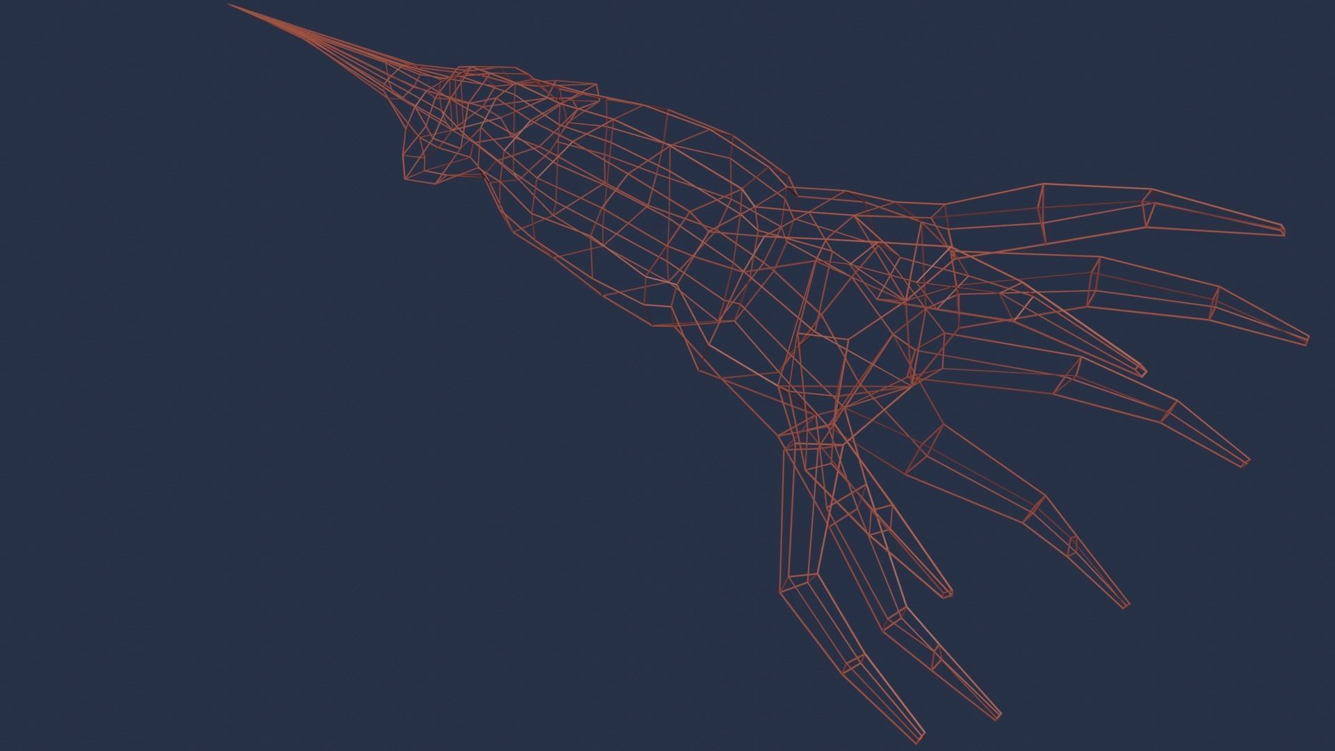 Squid polygonal fish Free low-poly 3D model_3