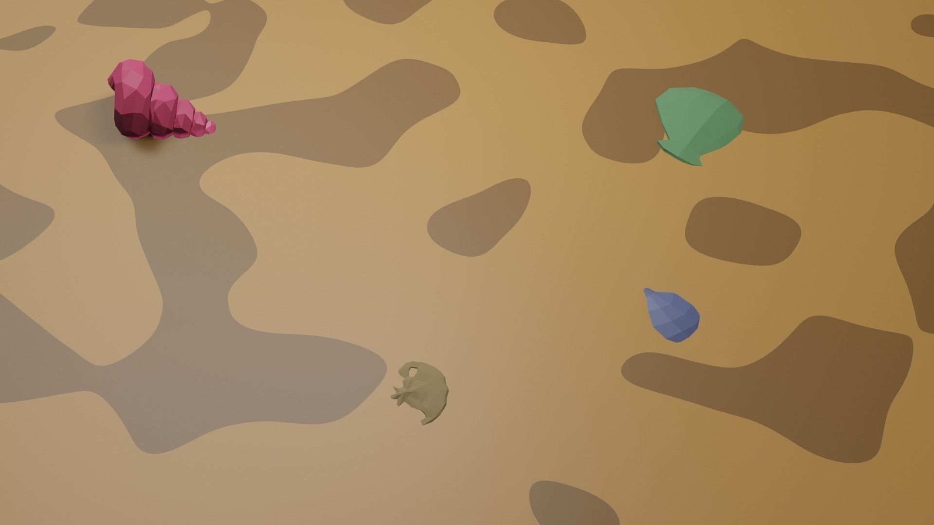 Shells set of seashells on beach Free low-poly 3D model_3