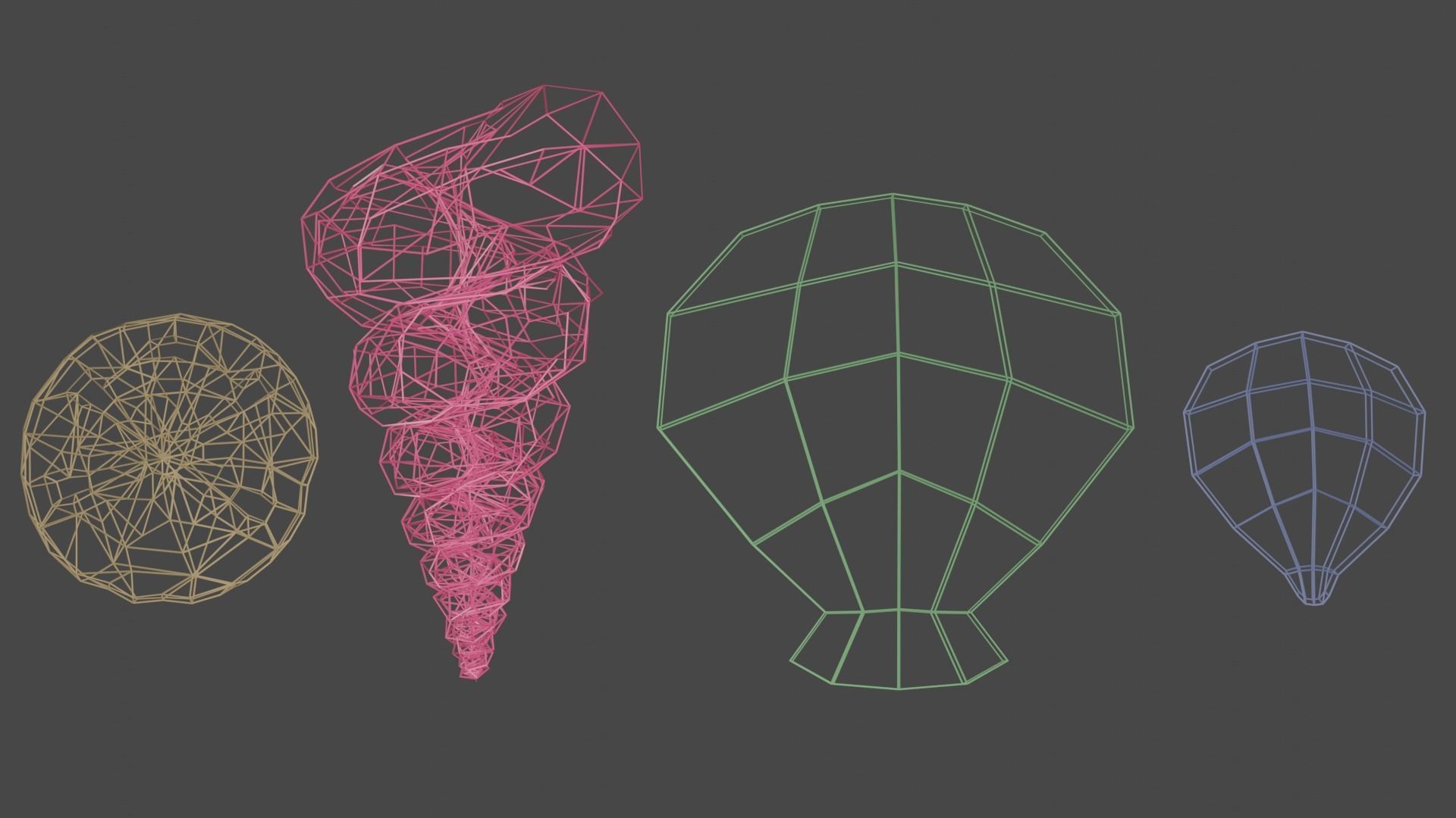 Shells set of seashells on beach Free low-poly 3D model_5