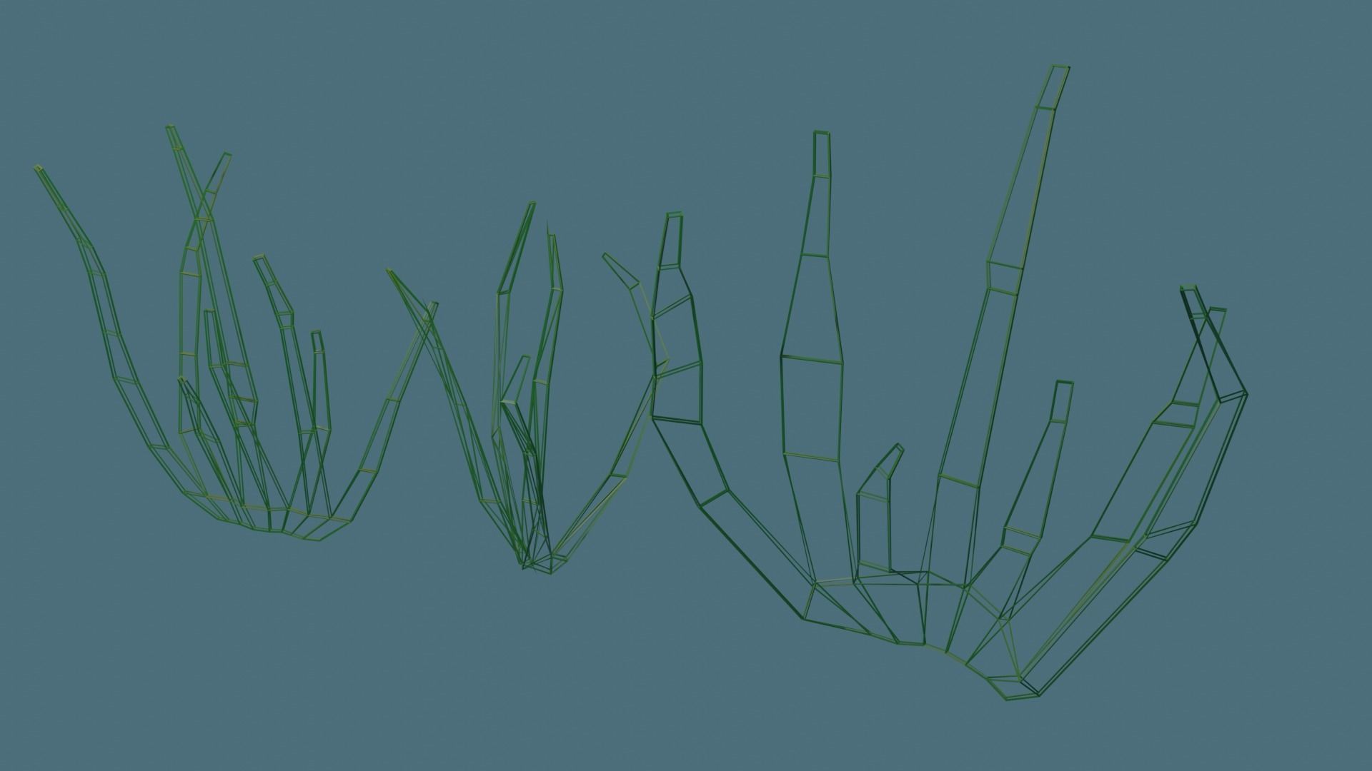 Seaweed grass in pot Free low-poly 3D model_3