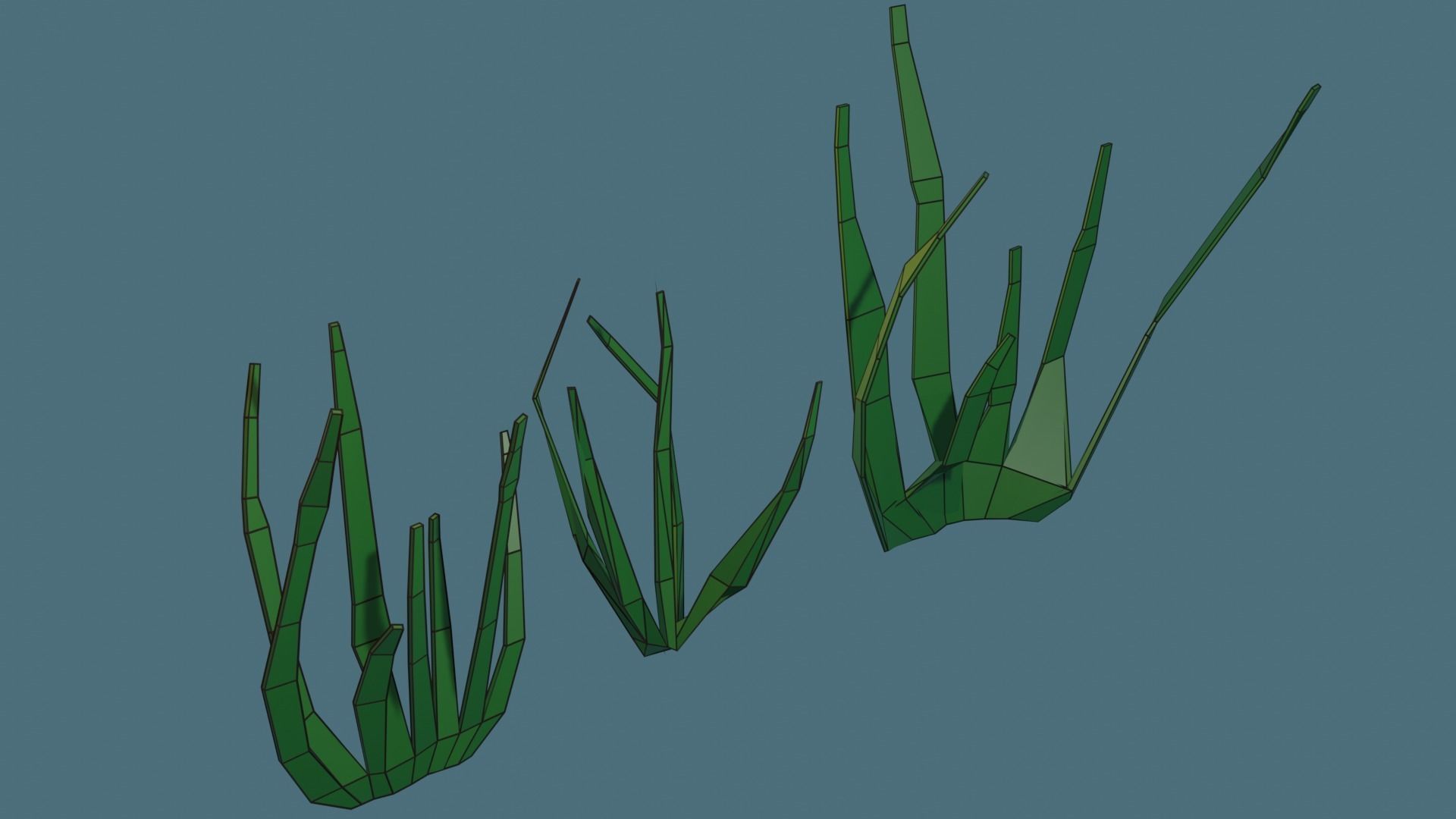 Seaweed grass in pot Free low-poly 3D model_4