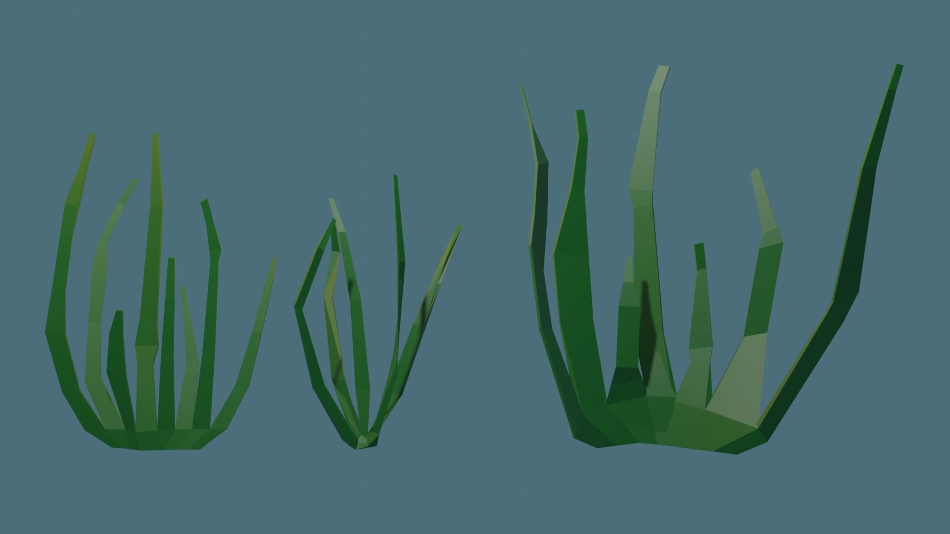 Seaweed grass in pot Free low-poly 3D model_2