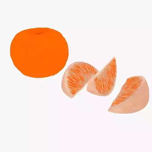 Orange and piece of fruit