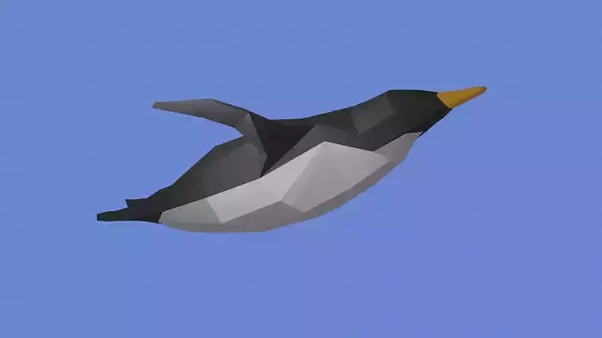 Penguin flying