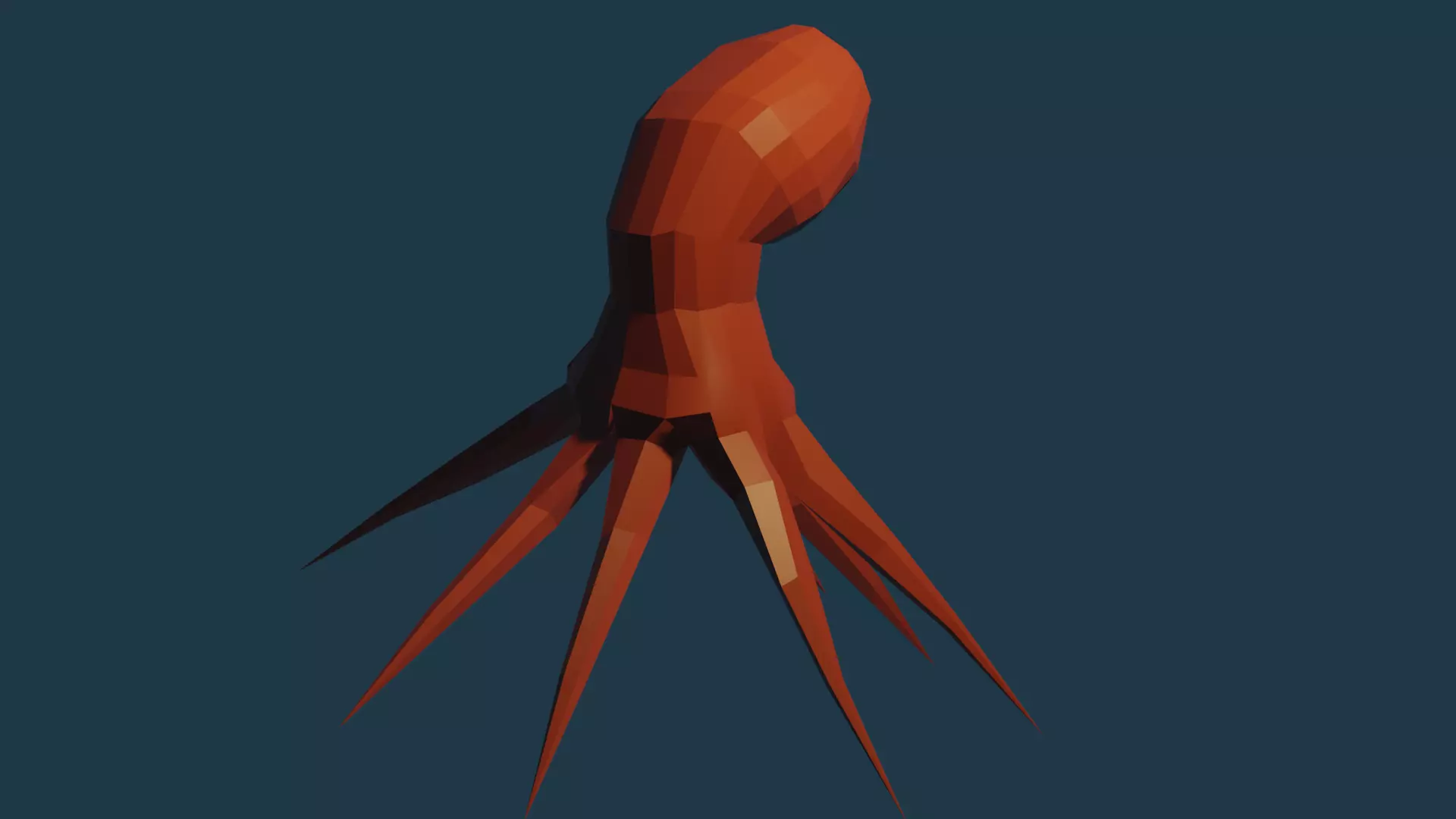 Octopus Free low-poly 3D model_0