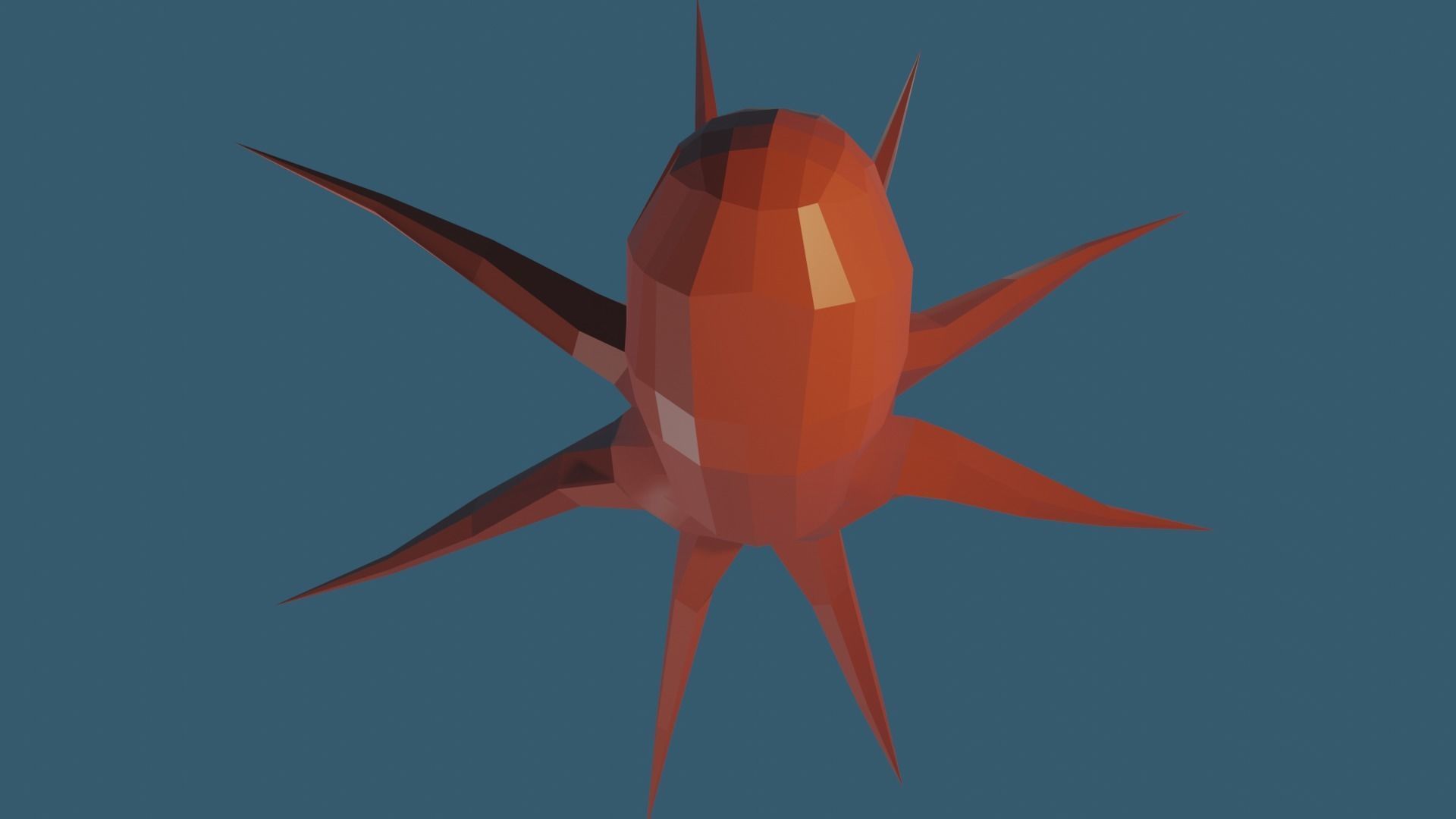 Octopus Free low-poly 3D model_2