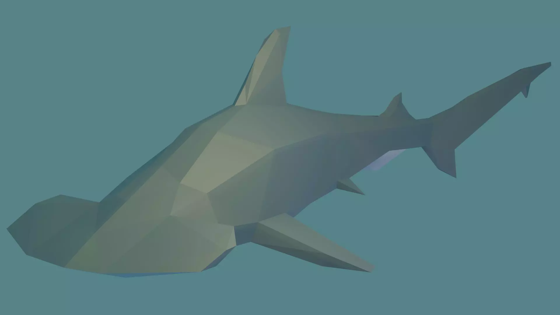 Hammerhead Shark Free low-poly 3D model_0