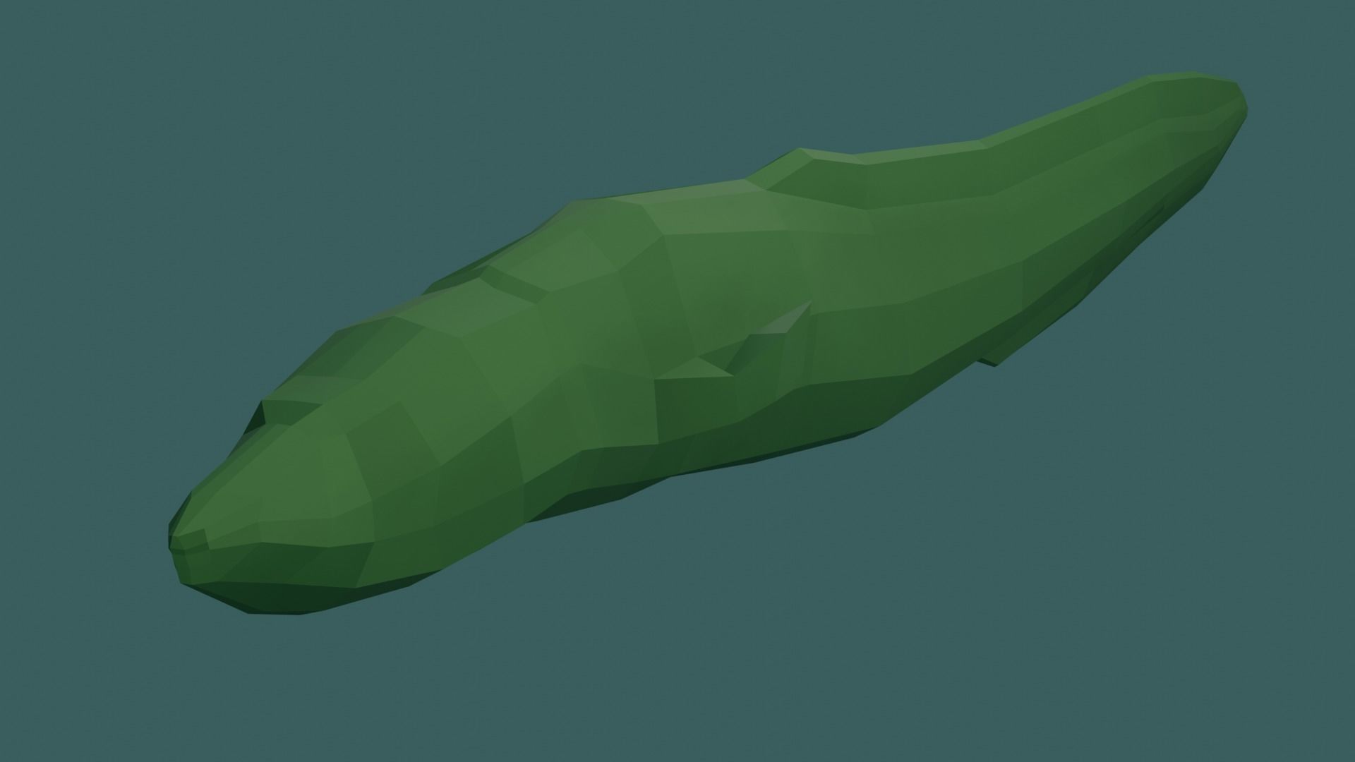 Low Poly Eel cucumber Free low-poly 3D model_2