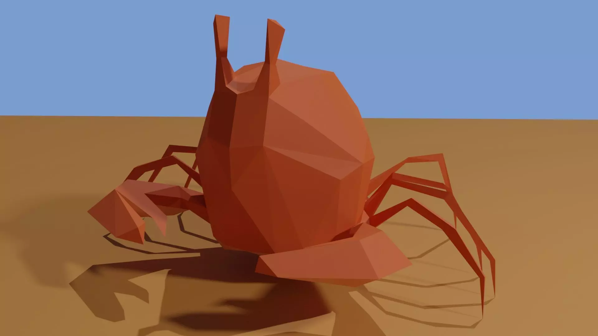 Low Poly Crab Free low-poly 3D model