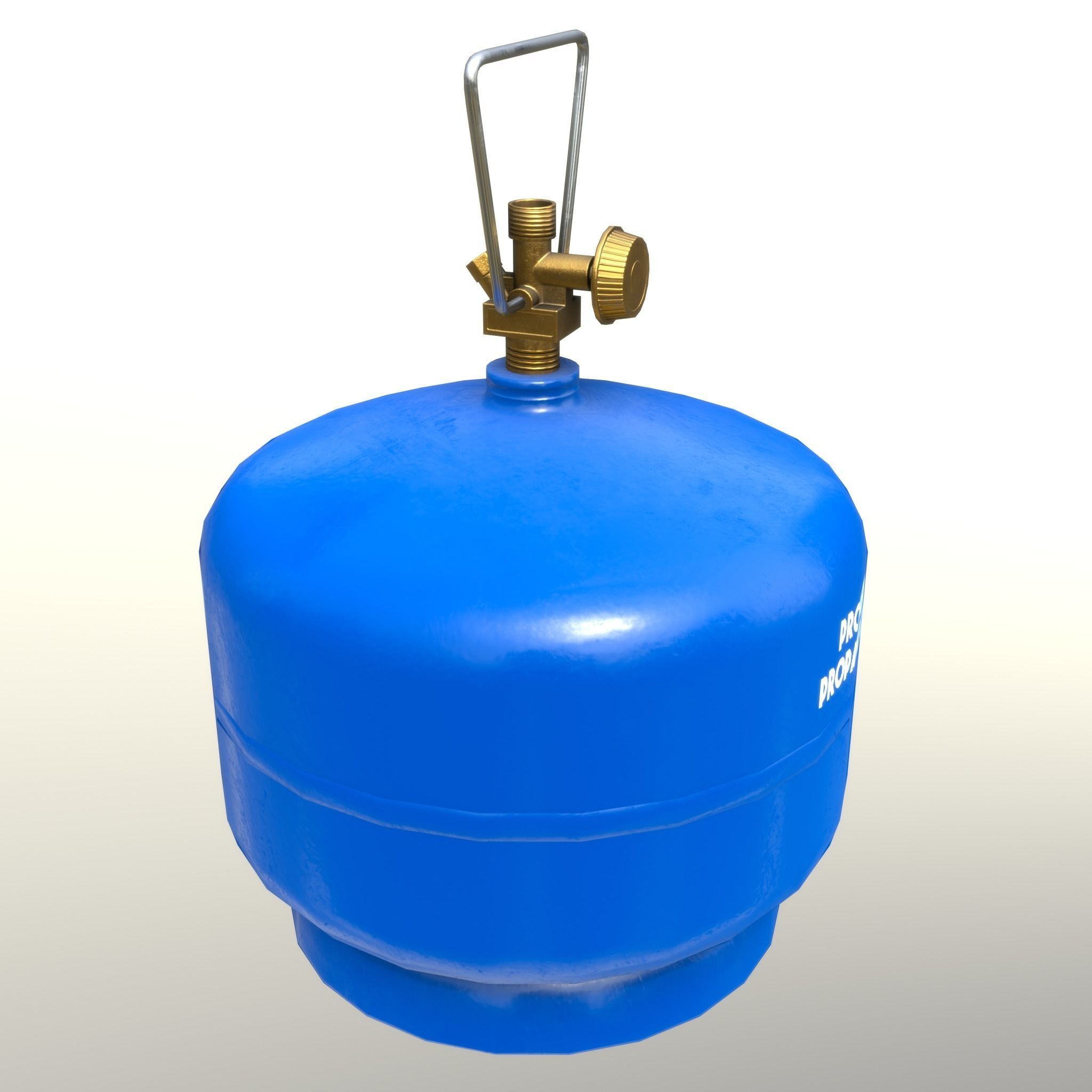Gas Cylinder 2kg Blue Low-poly 3D model_7