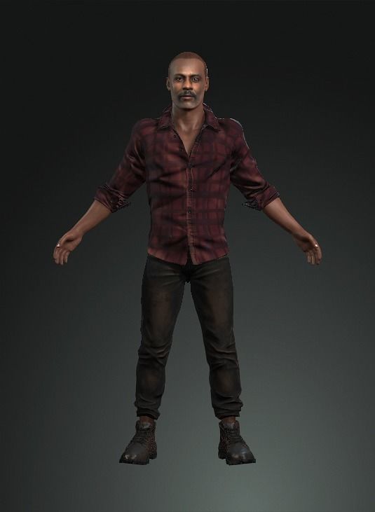 Idris Elba 3D Character design 3D model Ready for animation 3D model_11