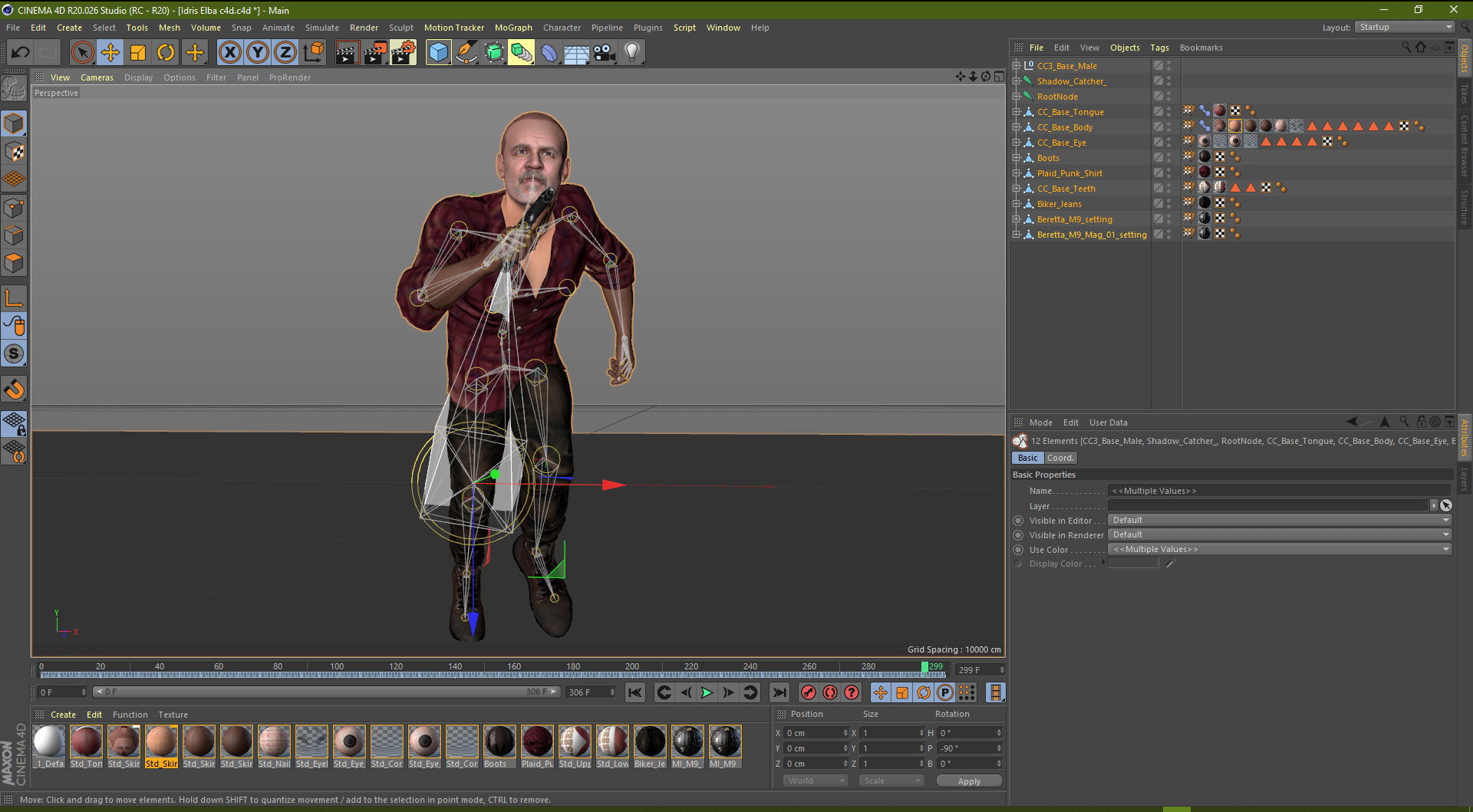 Idris Elba 3D Character design 3D model Ready for animation 3D model_4