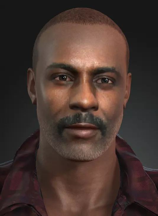 Idris Elba 3D Character design 3D model Ready for animation 3D model_0