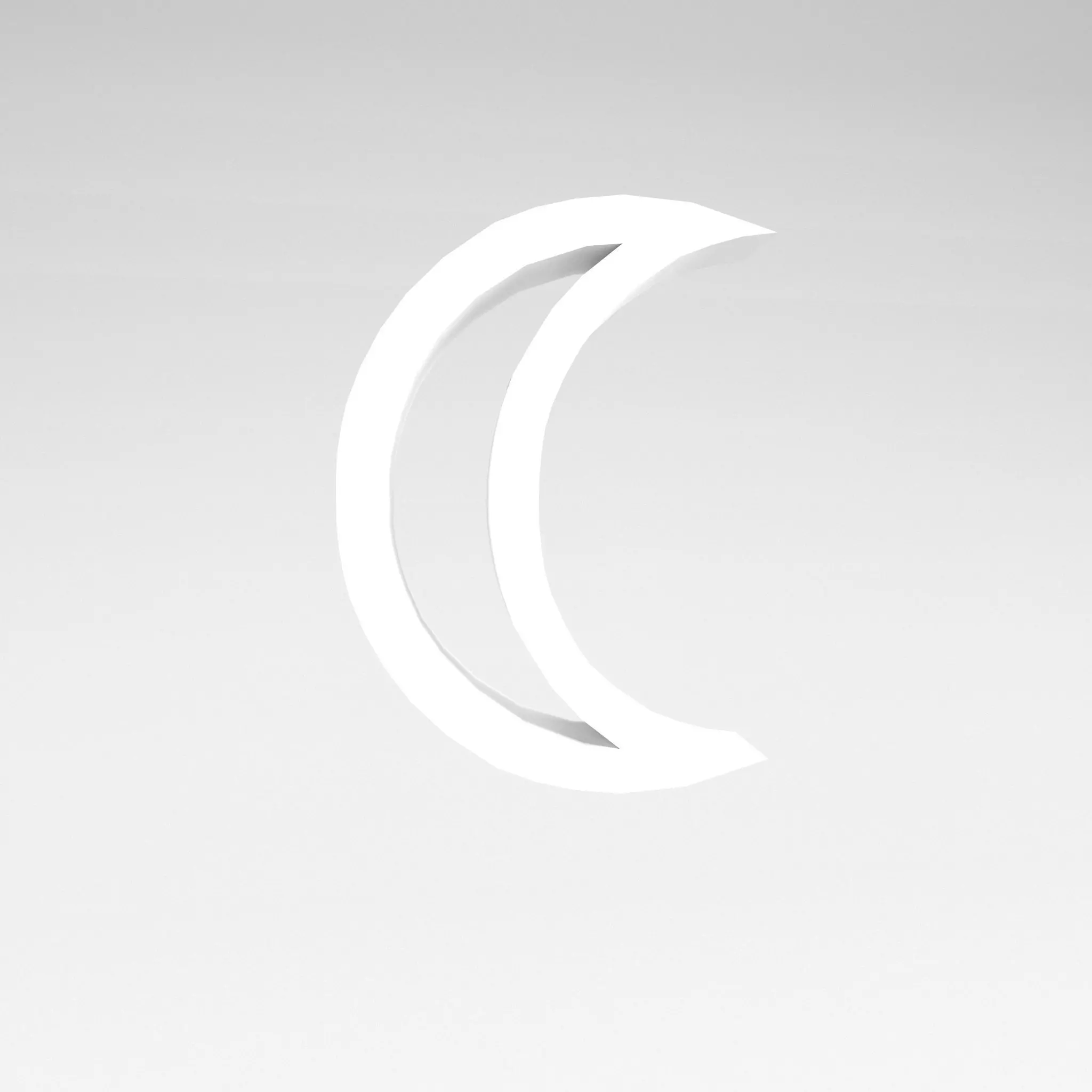 Moon Symbol v1 001 Low-poly 3D model