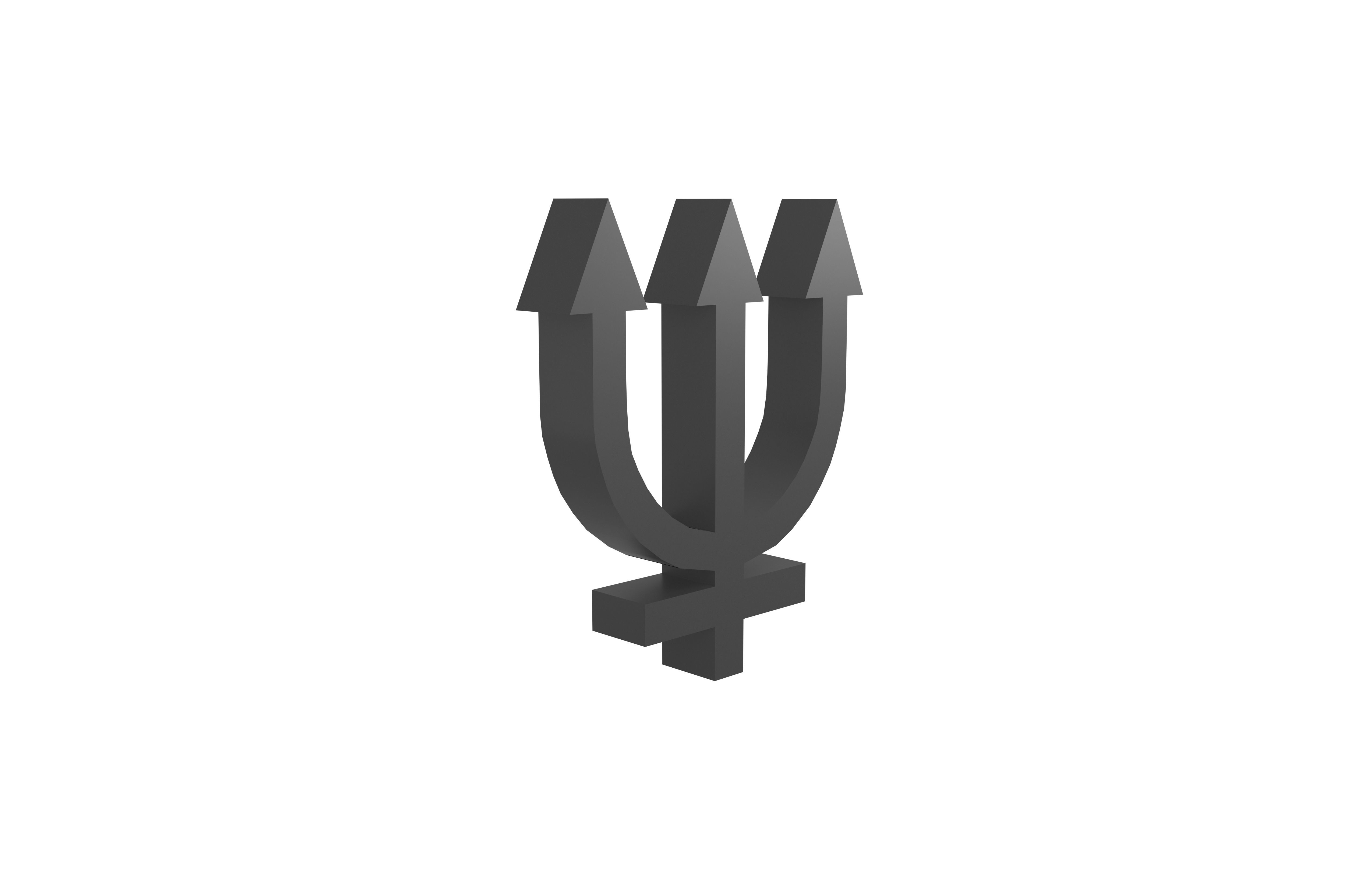 Neptune Symbol v1 002 Low-poly 3D model_3
