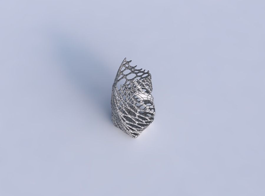 Vase twisted double arc quadratic with cracked and twisted or... 3D print model_6