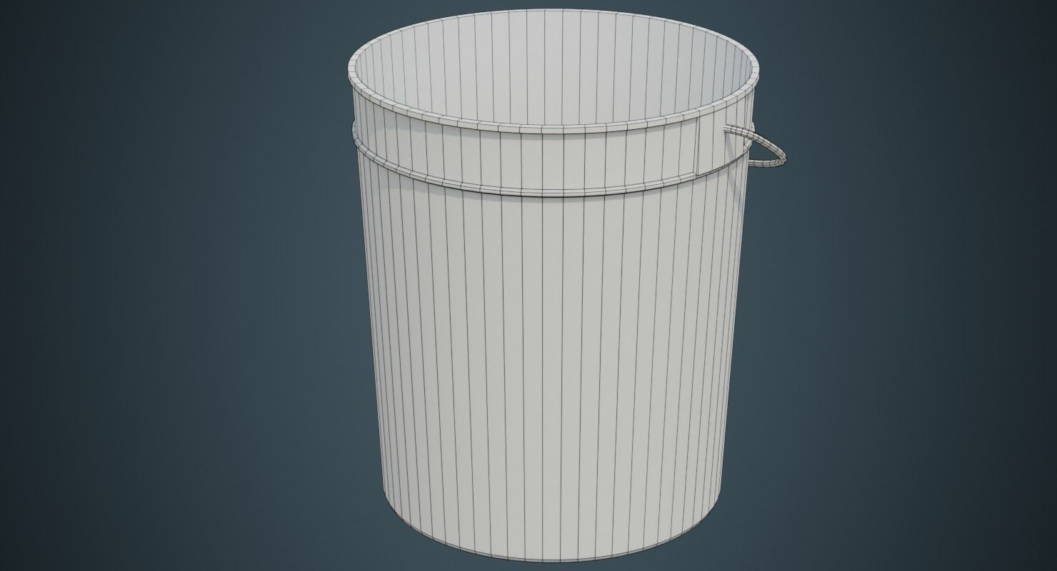 Bucket 2A Low-poly 3D model_8