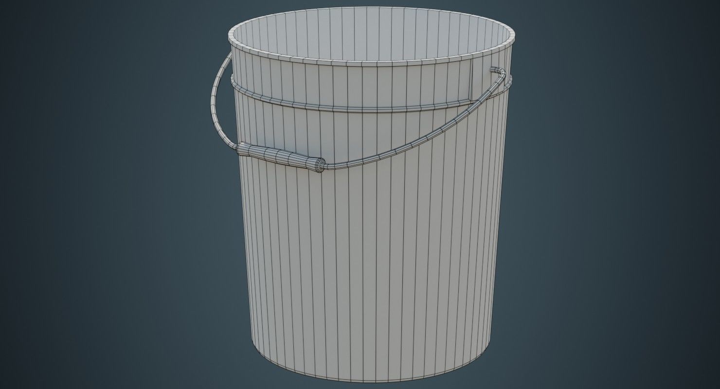 Bucket 2A Low-poly 3D model_9