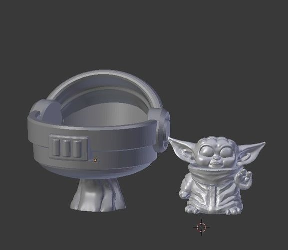 Baby alien with hover pod 3D print model