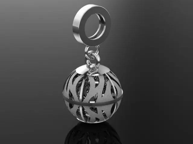 3D Fire Ball Charm 3D print model