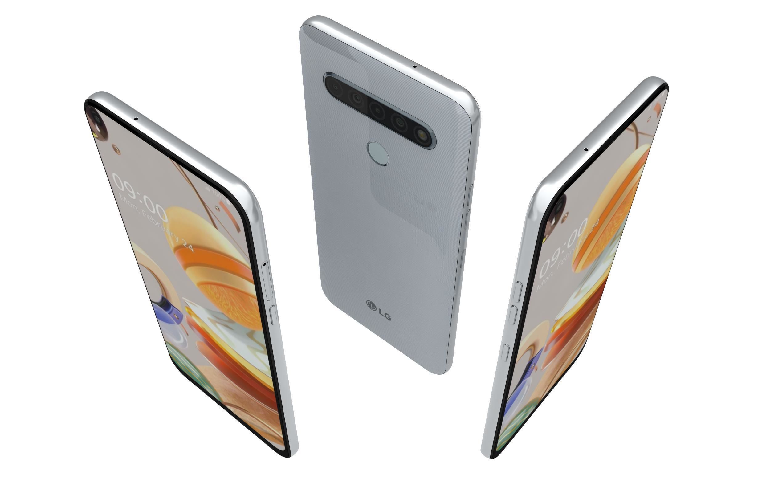 LG K61 White 3D model_1