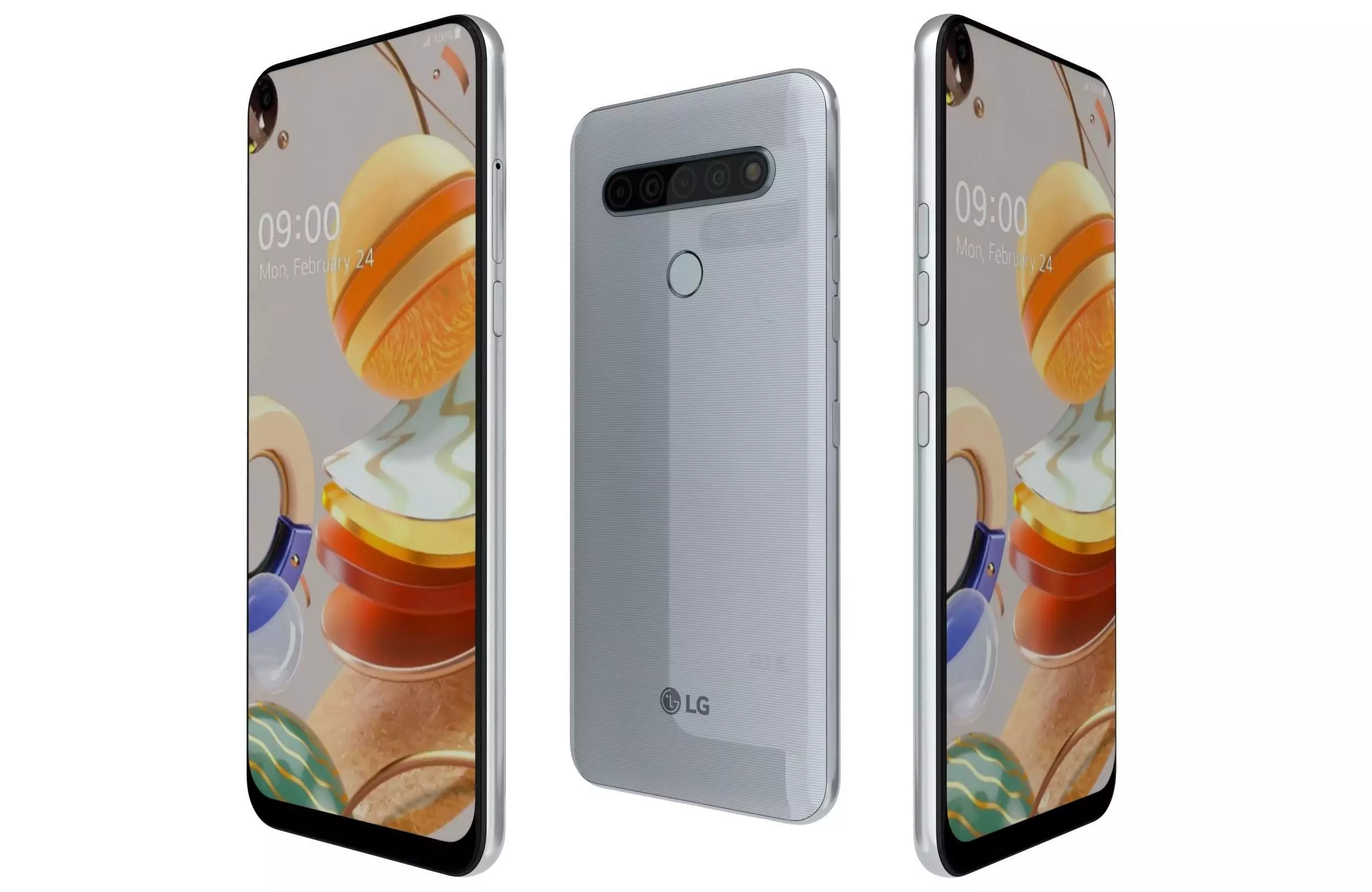 LG K61 White 3D model_0