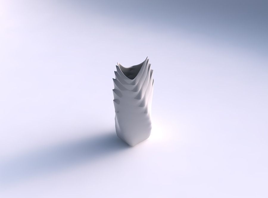 Vase twisted double arc quadratic with curved horizontal sect... 3D print model_0