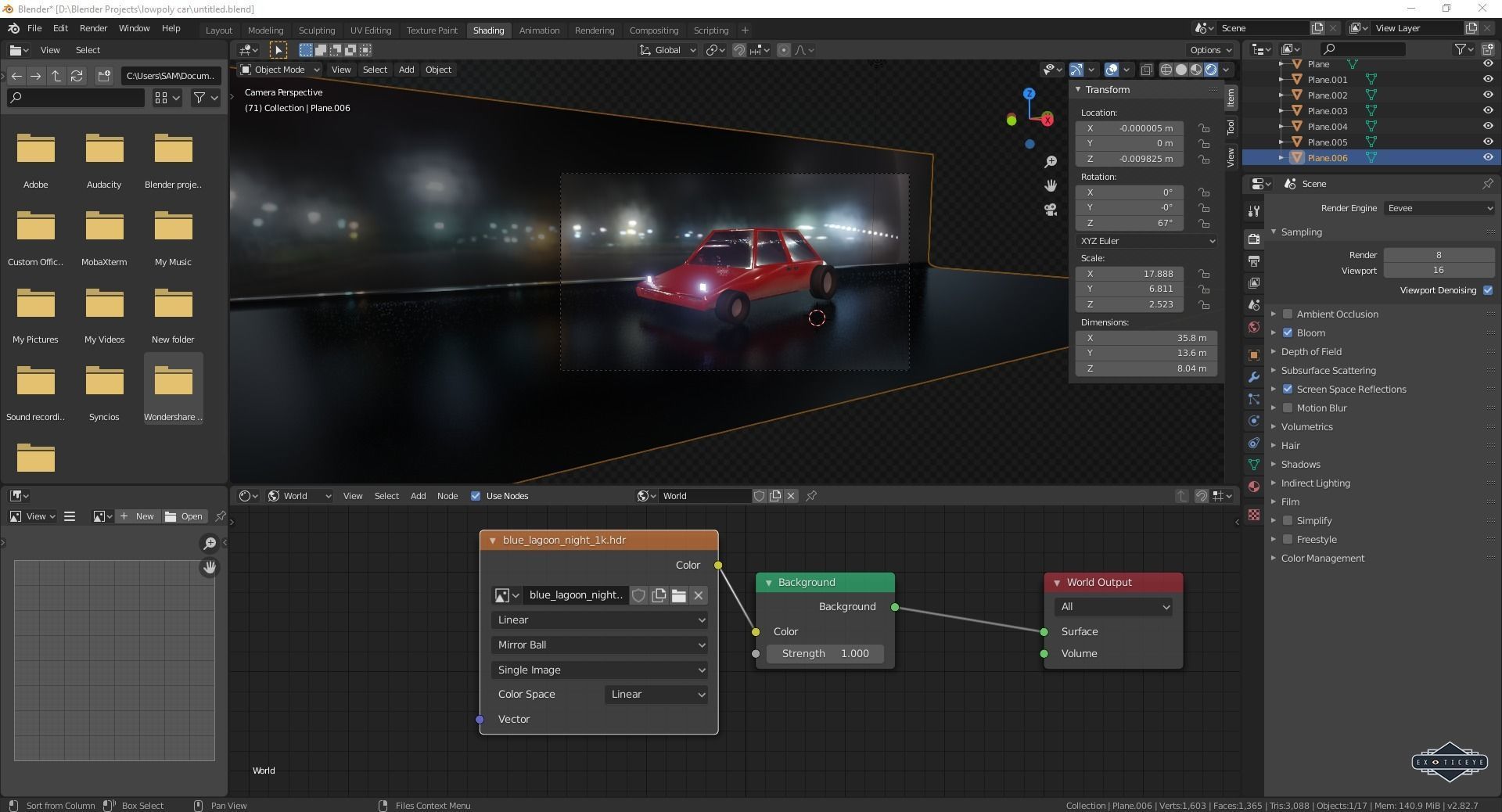 Racing Car Low Poly Free low-poly 3D model_3