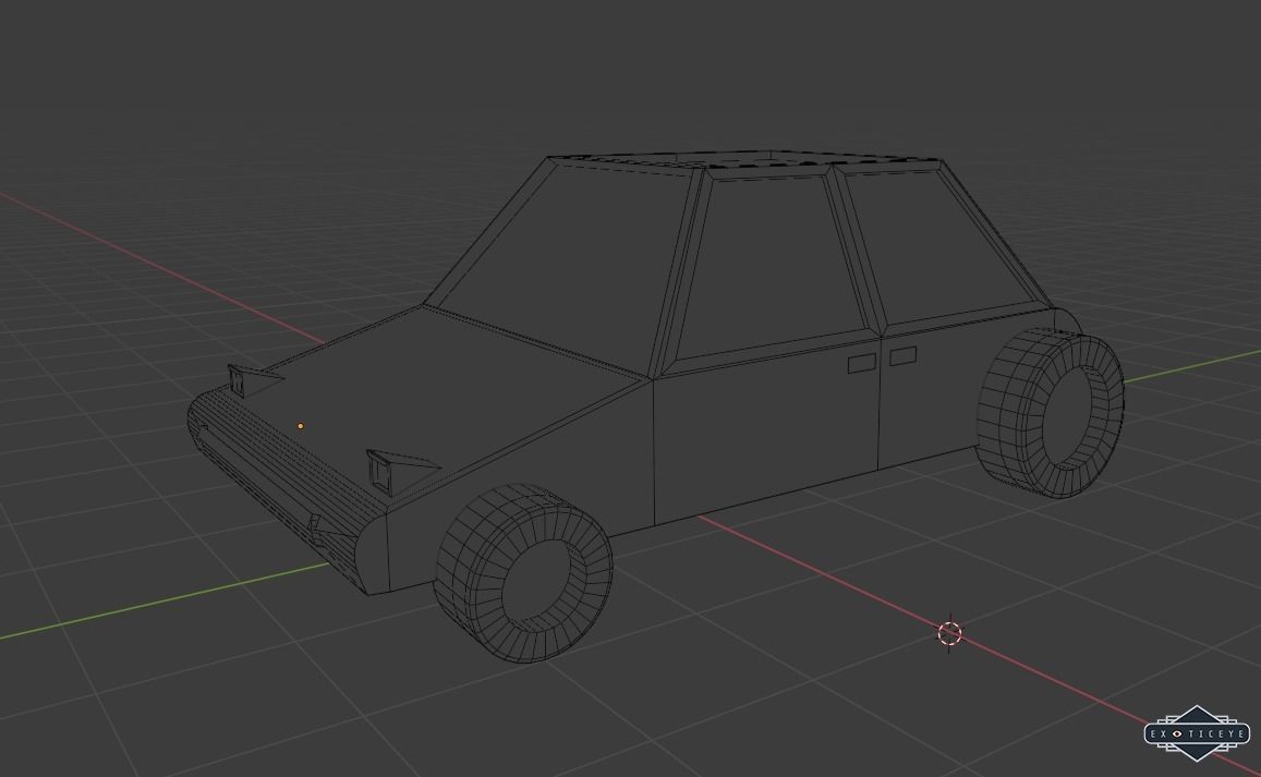 Racing Car Low Poly Free low-poly 3D model_5