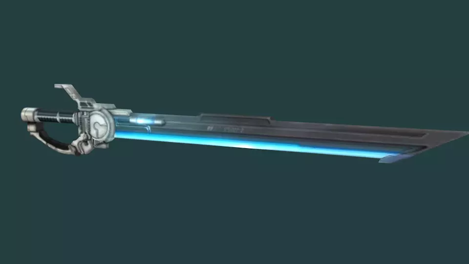 SciFi Futuristic Blade Low-poly 3D model_0