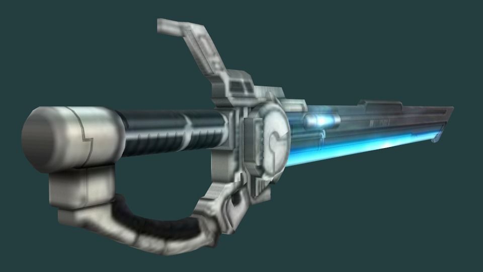 SciFi Futuristic Blade Low-poly 3D model_2